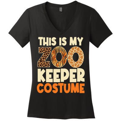 Zookeeper Costume Zoogoer Zoo Garden Animal Lover Keeper Women's V-Neck T-Shirt