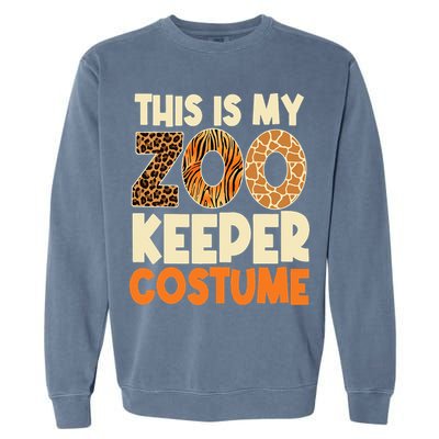Zookeeper Costume Zoogoer Zoo Garden Animal Lover Keeper Garment-Dyed Sweatshirt