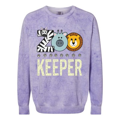 Zookeeper Costume Zoo Animal Safari Zoo Keeper Colorblast Crewneck Sweatshirt