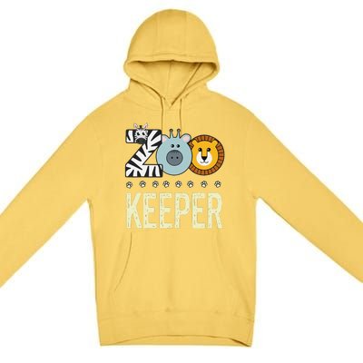 Zookeeper Costume Zoo Animal Safari Zoo Keeper Premium Pullover Hoodie