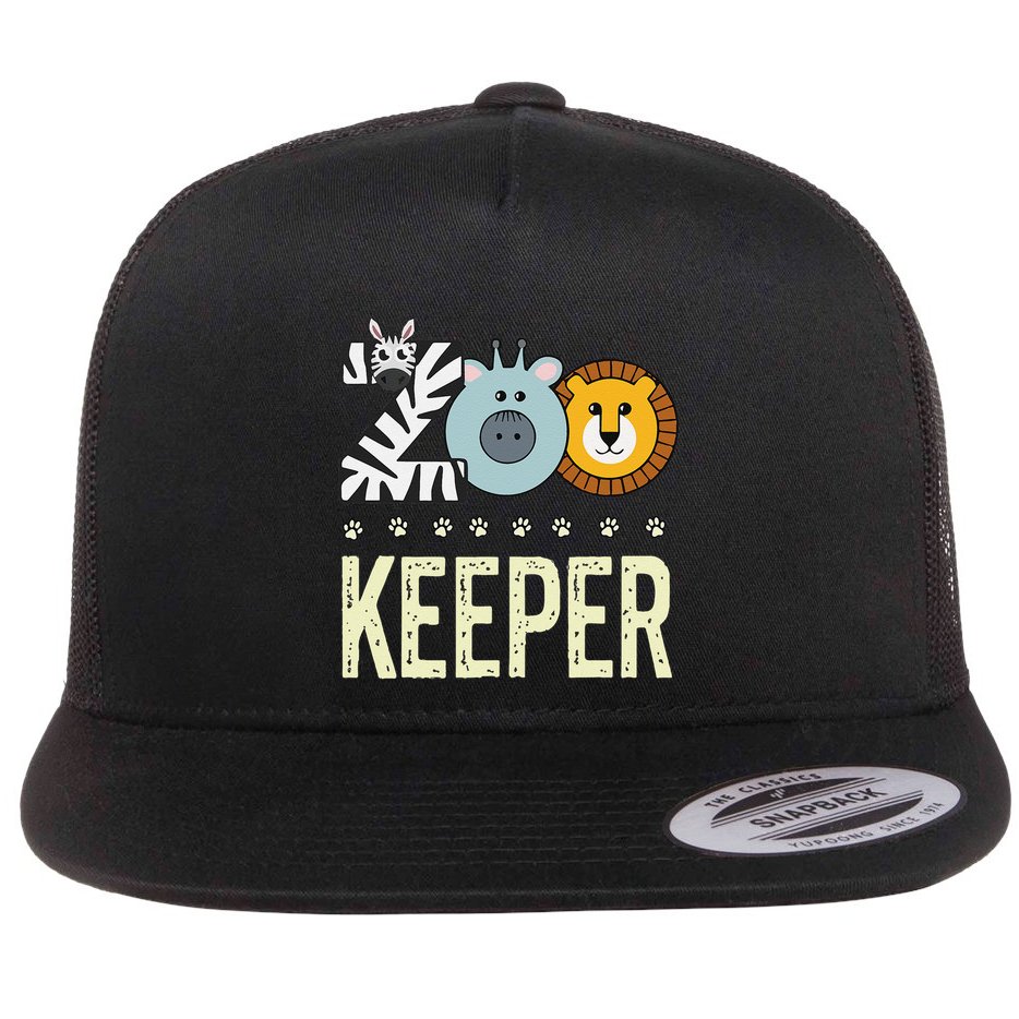 Zookeeper Costume Zoo Animal Safari Zoo Keeper Flat Bill Trucker Hat