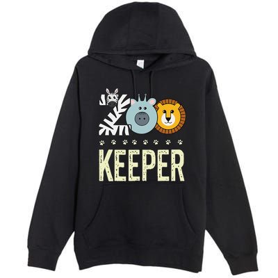 Zookeeper Costume Zoo Animal Safari Zoo Keeper Premium Pullover Hoodie