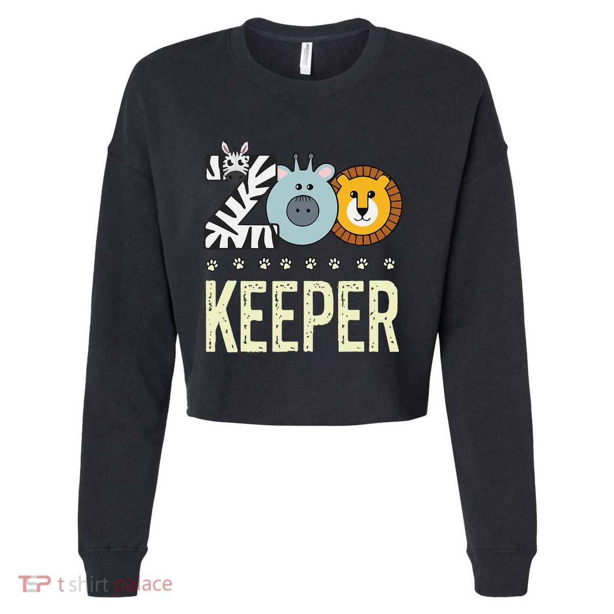 Zookeeper Costume Zoo Animal Safari Zoo Keeper Cropped Pullover Crew