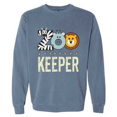 Zookeeper Costume Zoo Animal Safari Zoo Keeper Garment-Dyed Sweatshirt