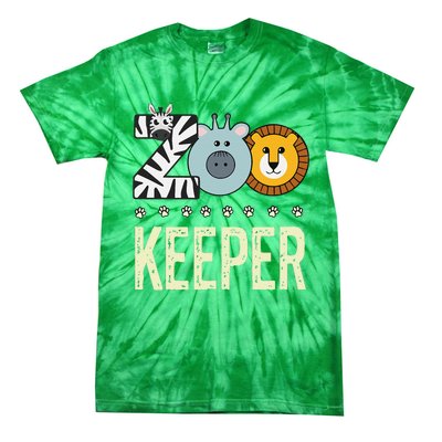 Zookeeper Costume Zoo Animal Safari Zoo Keeper Tie-Dye T-Shirt