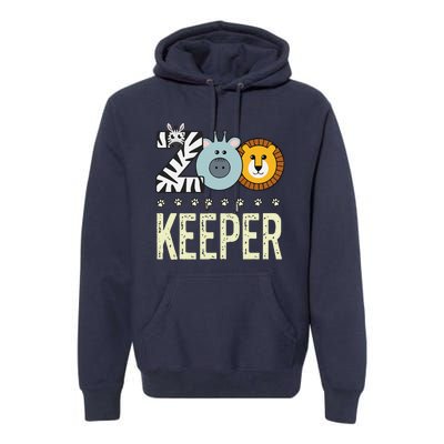 Zookeeper Costume Zoo Animal Safari Zoo Keeper Premium Hoodie