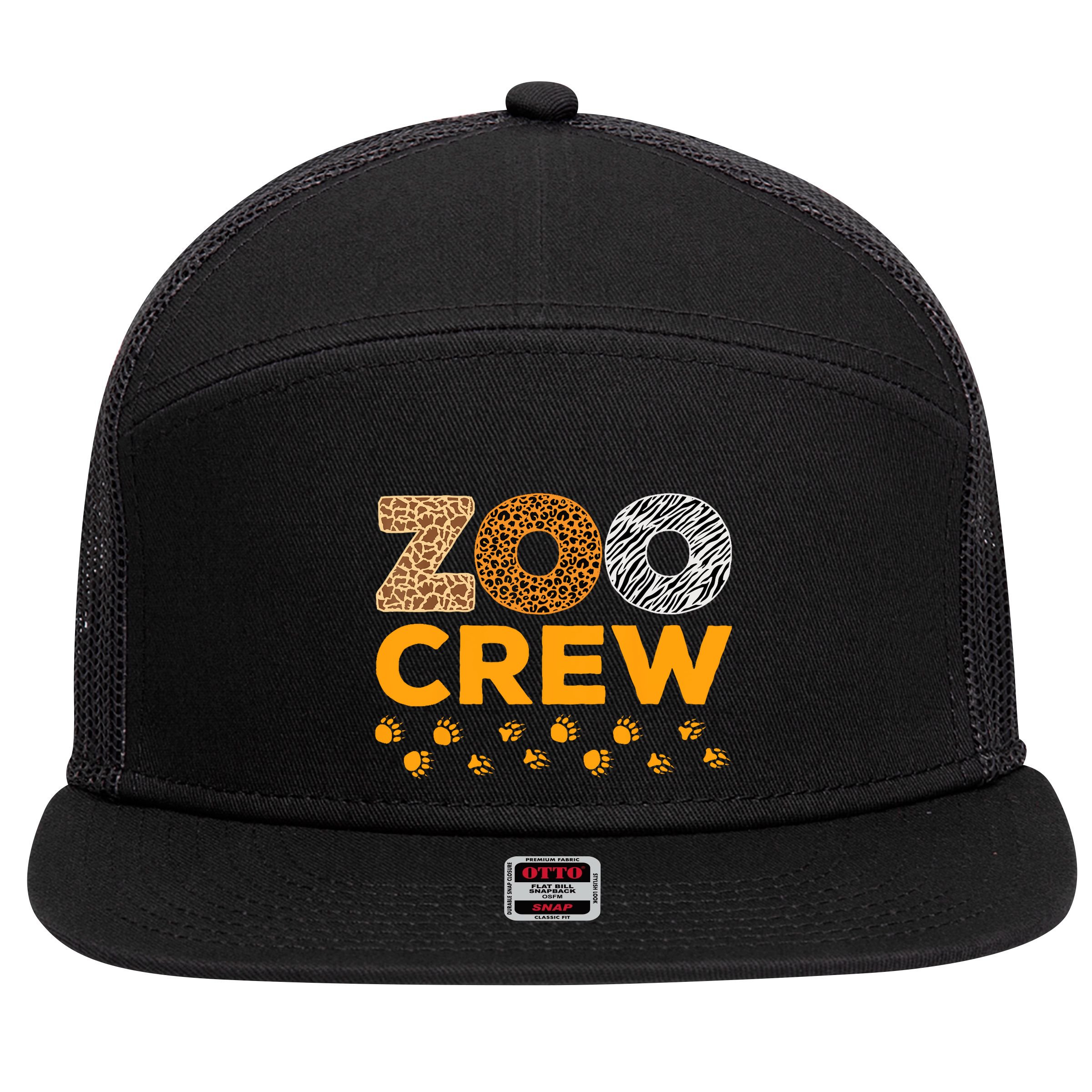 Zoo Crew Zookeeper Costume Safari Wildlife Animal Lover 7 Panel Mesh Trucker Snapback Hat