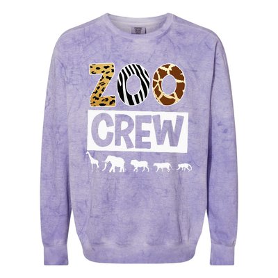 Zoo Crew Zookeeper Safari Wildlife Animal Lover Costume Colorblast Crewneck Sweatshirt