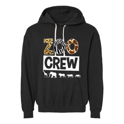 Zoo Crew Zookeeper Safari Wildlife Animal Lover Costume Garment-Dyed Fleece Hoodie