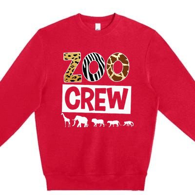 Zoo Crew Zookeeper Safari Wildlife Animal Lover Costume Premium Crewneck Sweatshirt