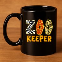 Zookeeper Costume Zoo Keeper African Safari Trip Zebra 11oz C Handle Ceramic Mug