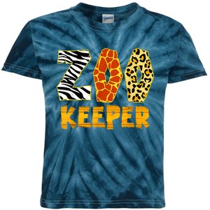 Zookeeper Costume Zoo Keeper African Safari Trip Zebra Kids Tie-Dye T-Shirt