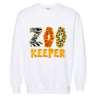 Zookeeper Costume Zoo Keeper African Safari Trip Zebra Garment-Dyed Sweatshirt