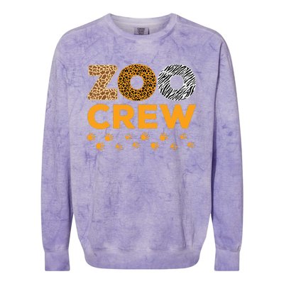 Zoo Crew Zookeeper Costume Safari Wildlife Animal Lover Colorblast Crewneck Sweatshirt