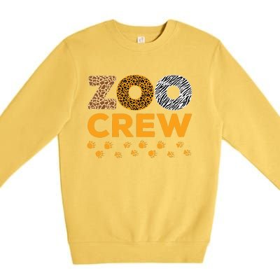 Zoo Crew Zookeeper Costume Safari Wildlife Animal Lover Premium Crewneck Sweatshirt