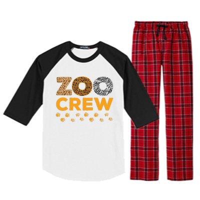 Zoo Crew Zookeeper Costume Safari Wildlife Animal Lover Raglan Sleeve Pajama Set