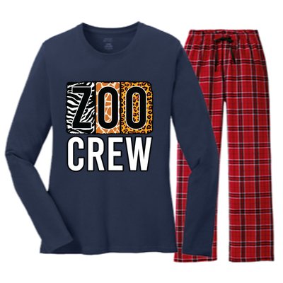 Zoo Crew Zookeeper Costume Safari Wildlife Animal Park Women's Long Sleeve Flannel Pajama Set 