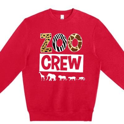 Zoo Crew Zookeeper Safari Wildlife Animal Lover Costume Premium Crewneck Sweatshirt