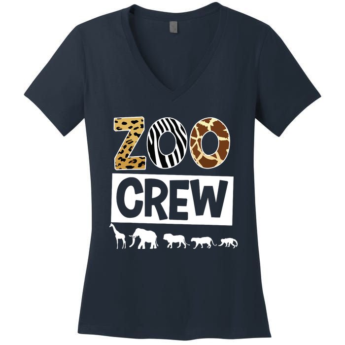 Zoo Crew Zookeeper Safari Wildlife Animal Lover Costume Women's V-Neck T-Shirt