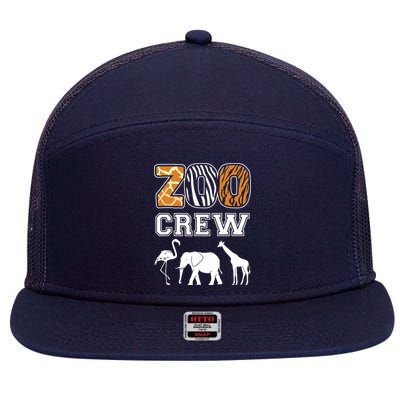 Zoo Crew Zoos Keeping Zoo Keeper Zookeeper Zookeeping 7 Panel Mesh Trucker Snapback Hat