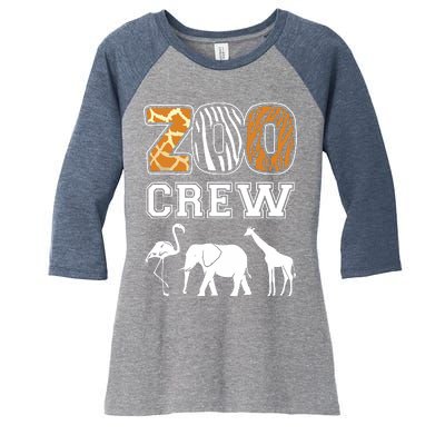 Zoo Crew Zoos Keeping Zoo Keeper Zookeeper Zookeeping Women's Tri-Blend 3/4-Sleeve Raglan Shirt