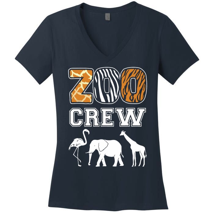 Zoo Crew Zoos Keeping Zoo Keeper Zookeeper Zookeeping Women's V-Neck T-Shirt