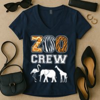 Zoo Crew Zoos Keeping Zoo Keeper Zookeeper Zookeeping Women's V-Neck T-Shirt