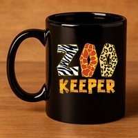 Zookeeper Costume Zebra Wild Print African Animal Keeper 11oz C Handle Ceramic Mug