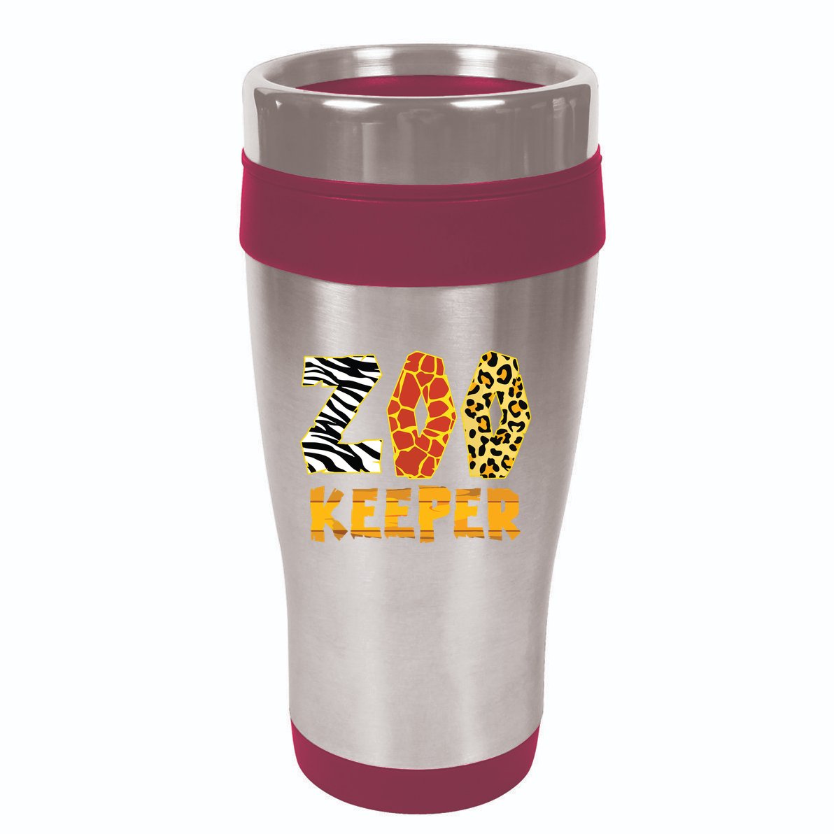 Zookeeper Costume Zebra Wild Print African Animal Keeper 16oz Travel Tumbler