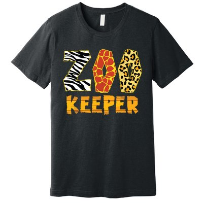 Zookeeper Costume Zebra Wild Print African Animal Keeper Premium T-Shirt