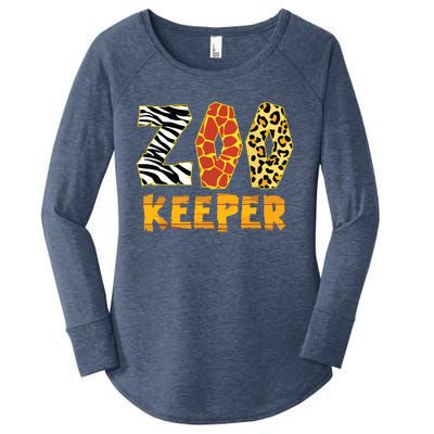 Zookeeper Costume Zebra Wild Print African Animal Keeper Women's Perfect Tri Tunic Long Sleeve Shirt