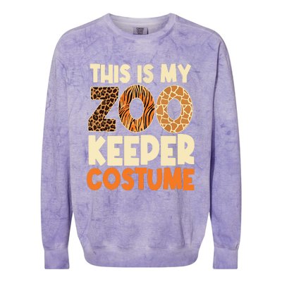 Zookeeper Costume Zoogoer Zoo Garden Animal Lover Keeper Colorblast Crewneck Sweatshirt