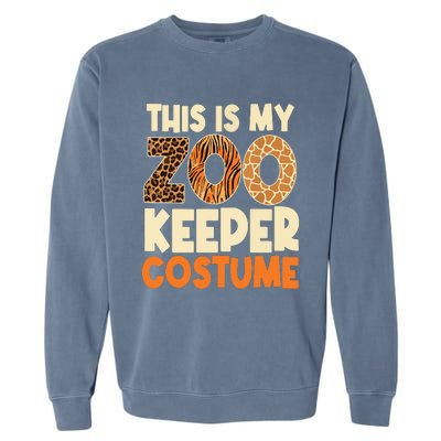 Zookeeper Costume Zoogoer Zoo Garden Animal Lover Keeper Garment-Dyed Sweatshirt