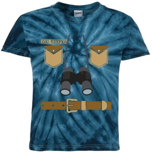 Zookeeper Costume Zookeeping Wildlife Animal Safari Kids Tie-Dye T-Shirt