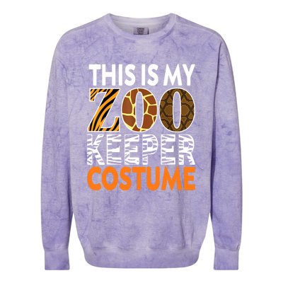 Zookeeper Costume Zoogoer Zoo Garden Animal Lover Keeper Colorblast Crewneck Sweatshirt