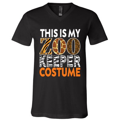 Zookeeper Costume Zoogoer Zoo Garden Animal Lover Keeper V-Neck T-Shirt