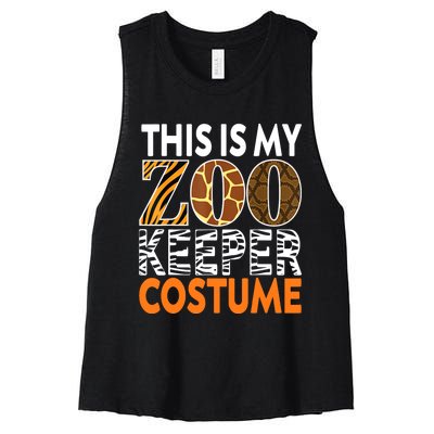 Zookeeper Costume Zoogoer Zoo Garden Animal Lover Keeper Women's Racerback Cropped Tank