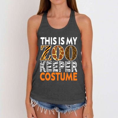 Zookeeper Costume Zoogoer Zoo Garden Animal Lover Keeper Women's Knotted Racerback Tank