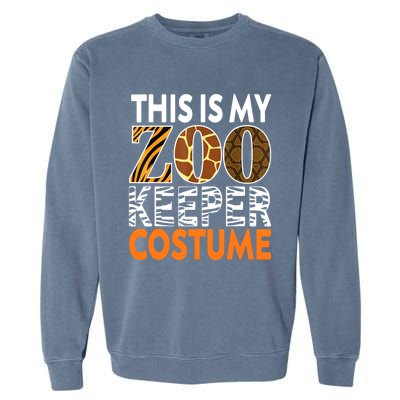 Zookeeper Costume Zoogoer Zoo Garden Animal Lover Keeper Garment-Dyed Sweatshirt