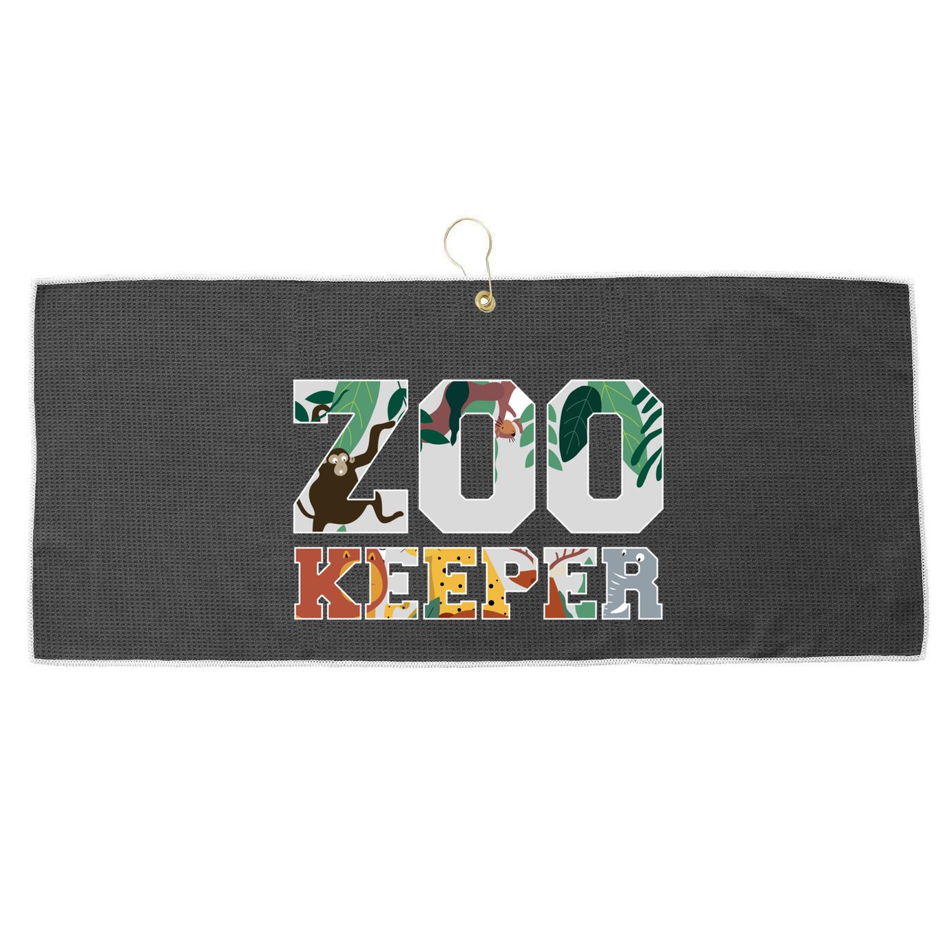 Zookeeper Design African Savanna Design Gift Large Microfiber Waffle Golf Towel
