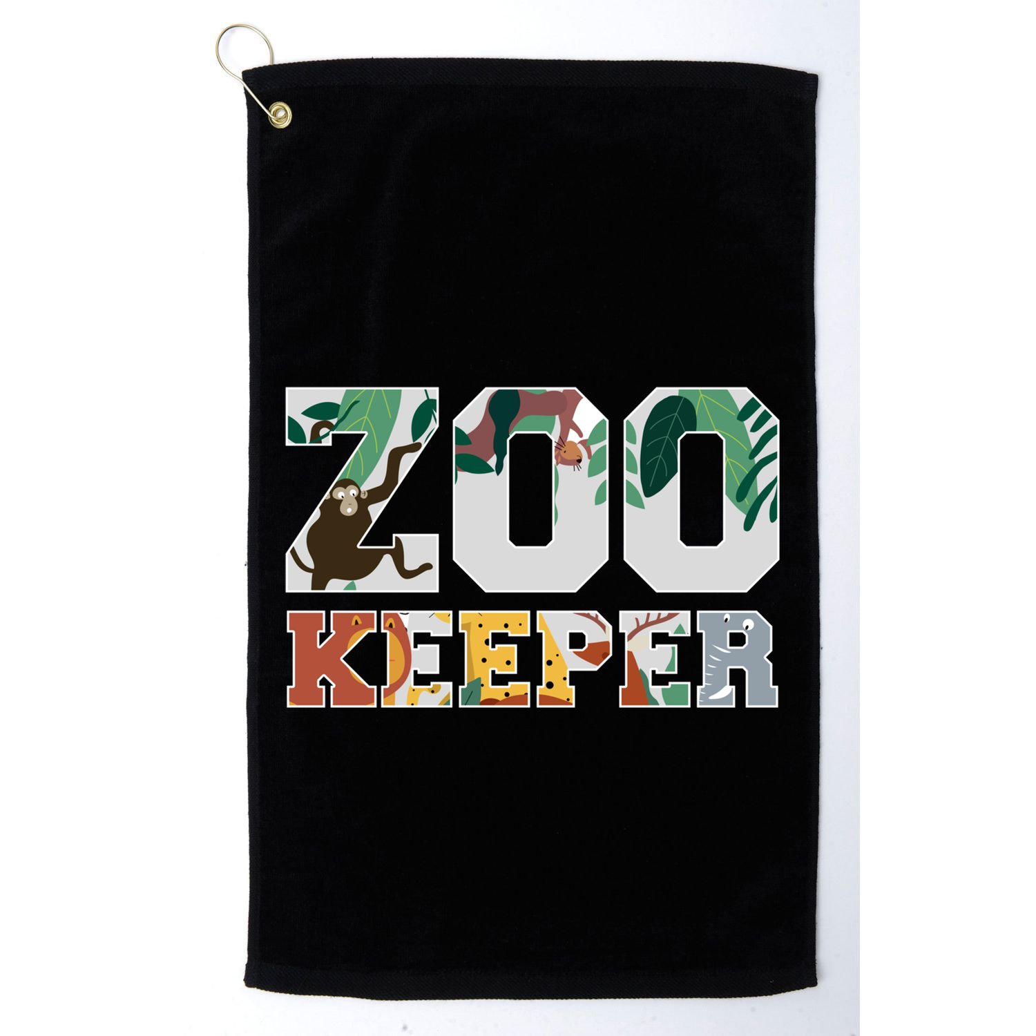 Zookeeper Design African Savanna Design Gift Golf Towel