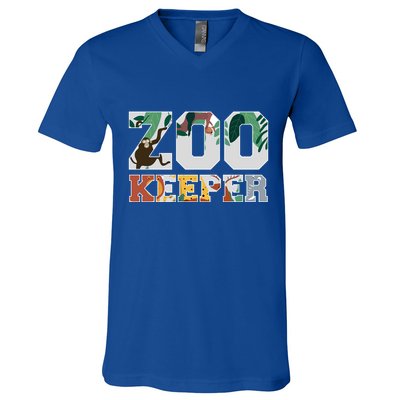 Zookeeper Design African Savanna Design Gift V-Neck T-Shirt