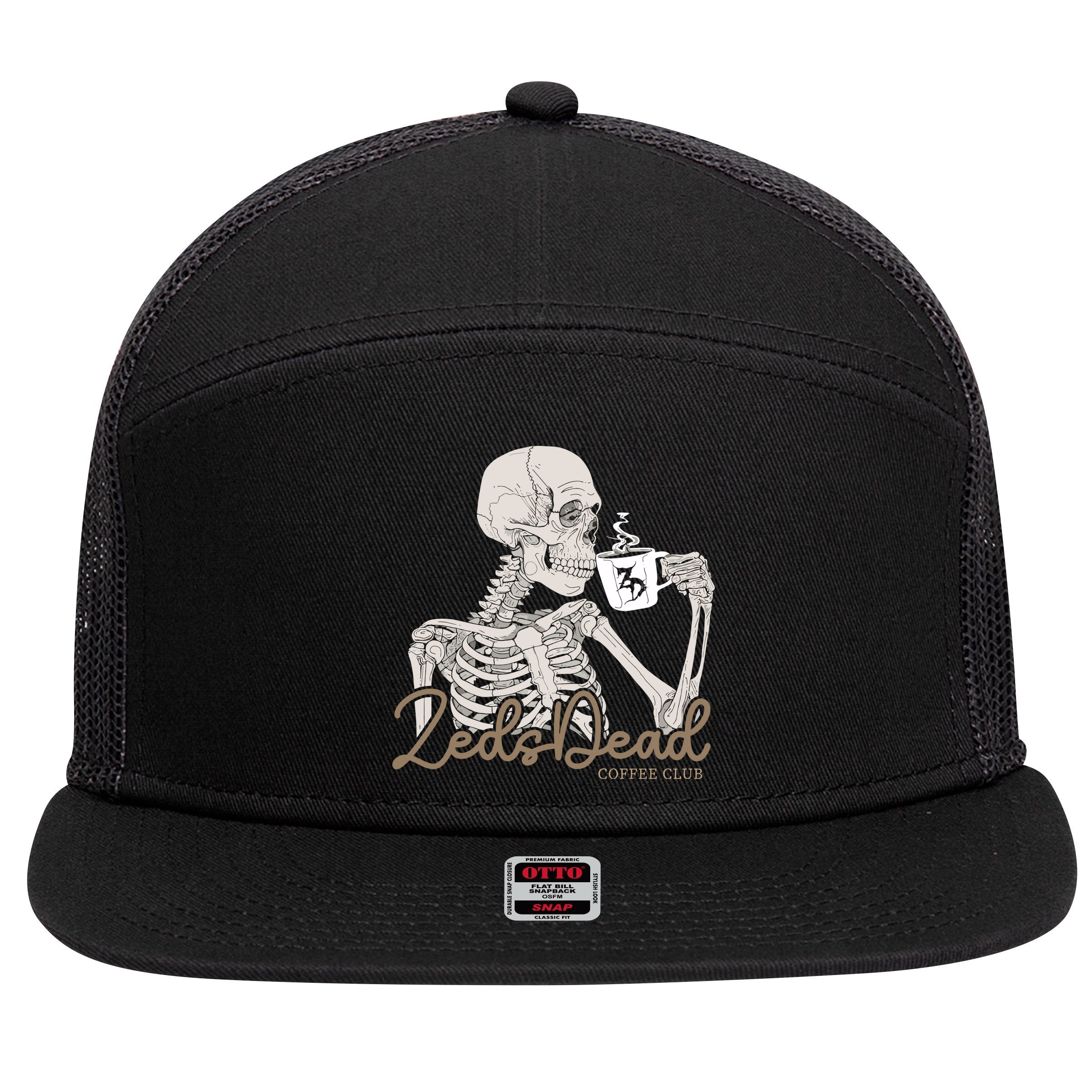 Zeds Dead Coffee Club 7 Panel Mesh Trucker Snapback Hat