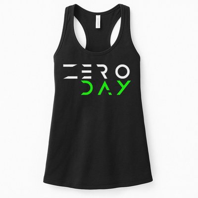 Zero Day Cool Infosec Computer Hacker Women's Racerback Tank