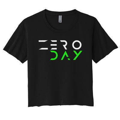 Zero Day Cool Infosec Computer Hacker Women's Crop Top Tee
