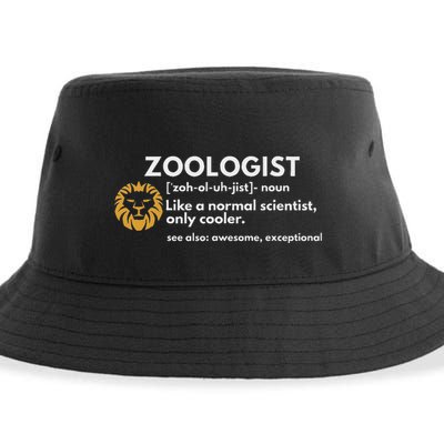 Zoologist Definition Funny Zoology Science Sustainable Bucket Hat