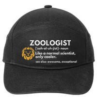 Zoologist Definition Funny Zoology Science 7-Panel Snapback Hat