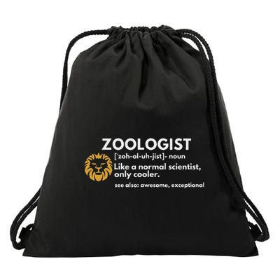 Zoologist Definition Funny Zoology Science Drawstring Bag