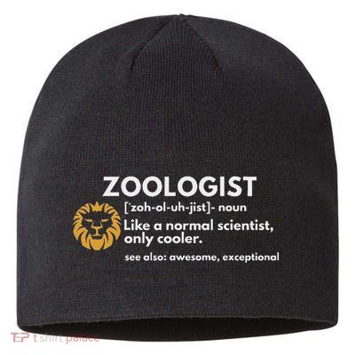 Zoologist Definition Funny Zoology Science Sustainable Beanie