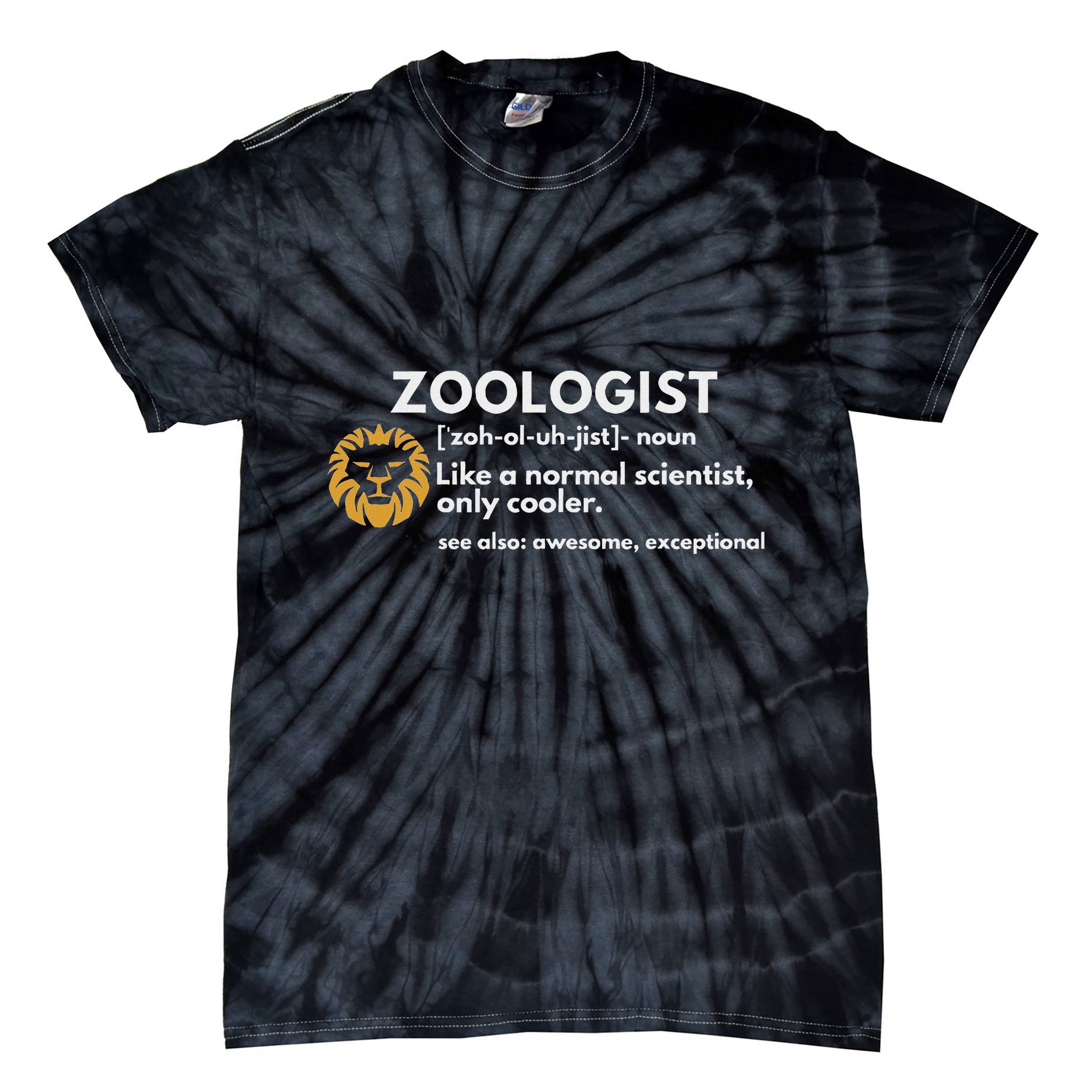 Zoologist Definition Funny Zoology Science Tie-Dye T-Shirt
